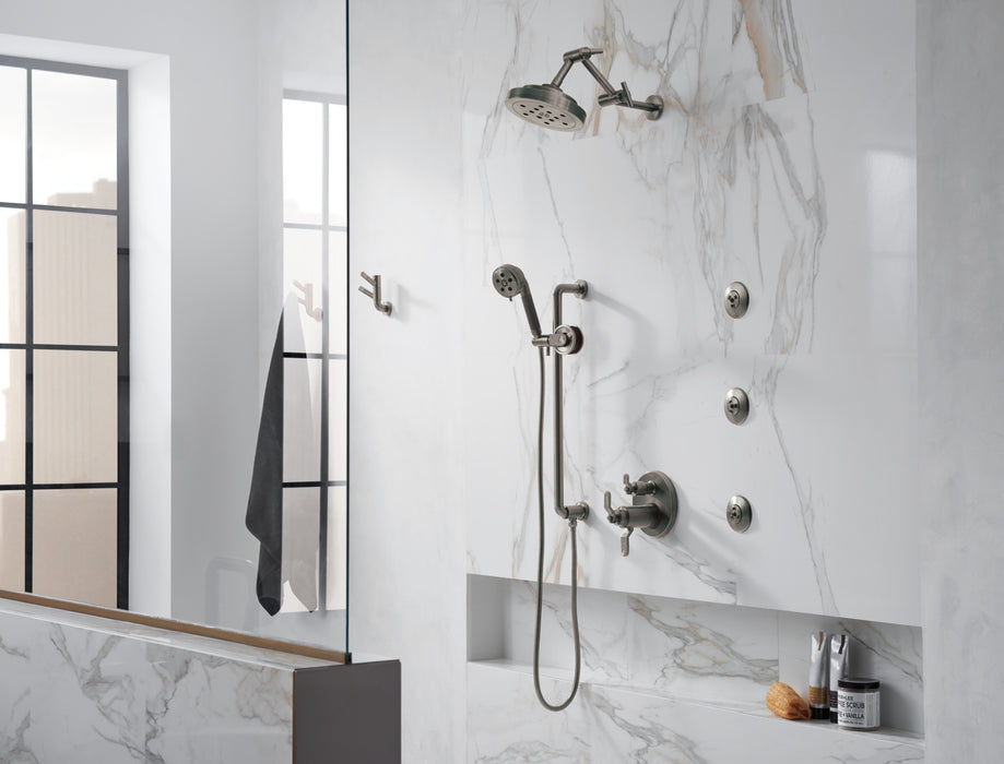 Brizo Litze: Rotating Double Robe Hook With Knurling