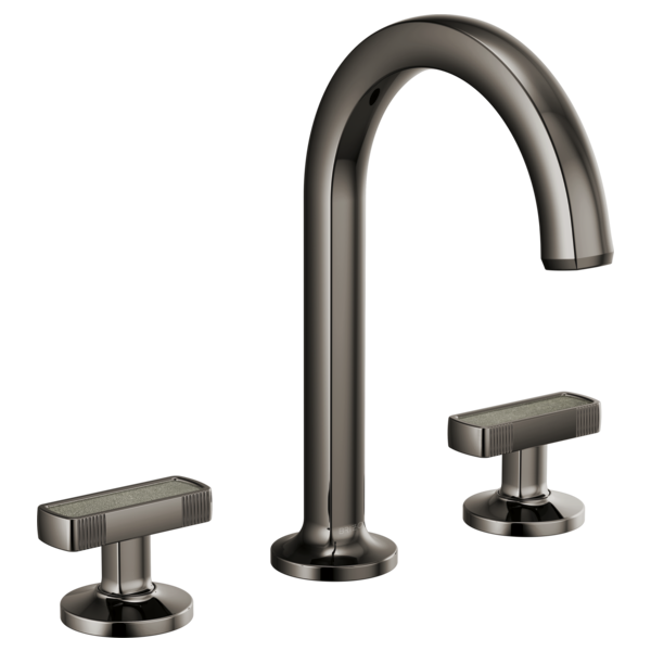 Brizo Kintsu HI5306 Widespread Lavatory Knob with Concrete Inlay Handle Kit, brilliance black onyx 3 - view 3