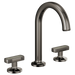 Brizo Kintsu HI5306 Widespread Lavatory Knob with Concrete Inlay Handle Kit, brilliance black onyx 3 - view 3