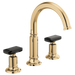 Brizo Invari HK5376 Widespread Lavatory Black Crystal Knob Handle Kit
