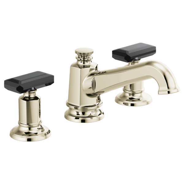 Brizo Invari HK5376 Widespread Lavatory Black Crystal Knob Handle Kit