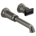 Brizo Invari HK5876 Wall Mount Lavatory Black Crystal Knob Handle Kit
