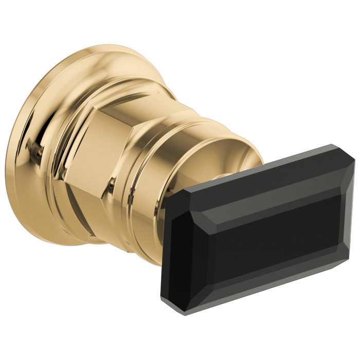 Brizo Invari HK5876 Wall Mount Lavatory Black Crystal Knob Handle Kit