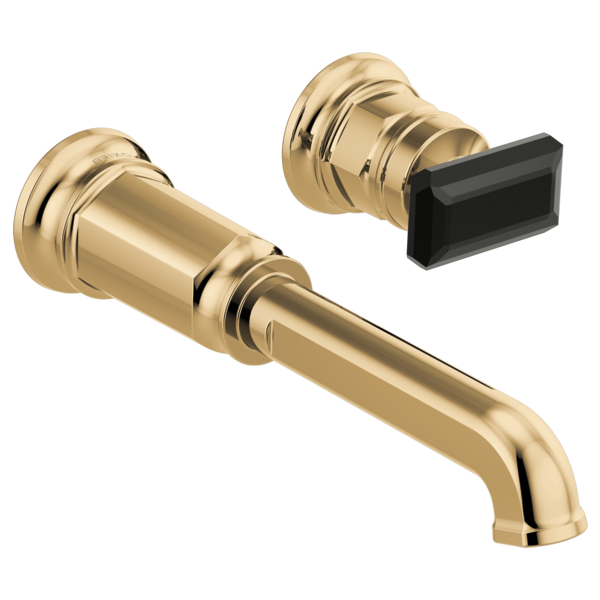 Brizo Invari HK5876 Wall Mount Lavatory Black Crystal Knob Handle Kit