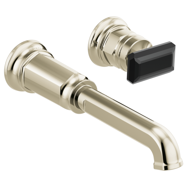 Brizo Invari HK5876 Wall Mount Lavatory Black Crystal Knob Handle Kit
