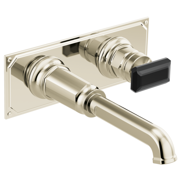 Brizo Invari HK5876 Wall Mount Lavatory Black Crystal Knob Handle Kit