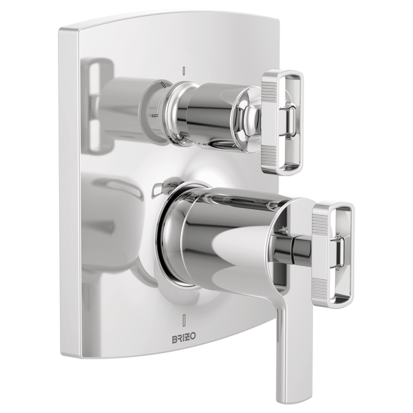 Brizo Kintsu: TempAssure Thermostatic Valve with Diverter Trim Knob Handle Kit