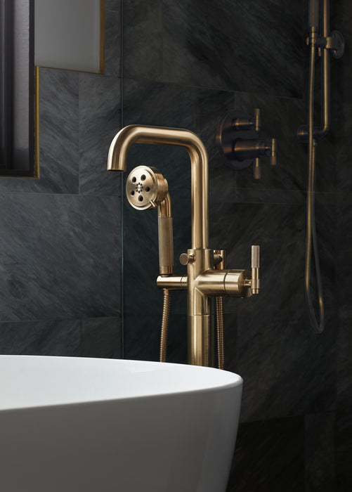 Brizo Litze: Single-Handle Freestanding Tub Filler Handle Kit - T-Lever