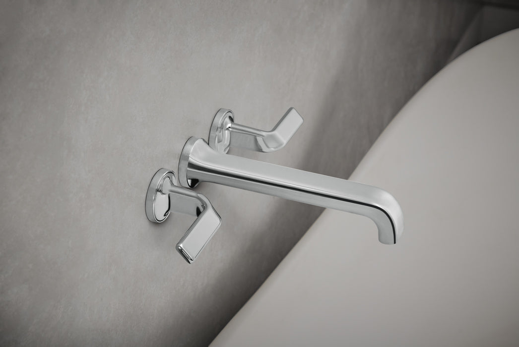 Brizo Allaria: Two-Handle Wall Mount Tub Filler Twist Lever Handle Kit