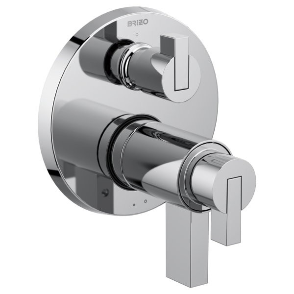 Brizo Brizo Litze: Tempassure Thermostatic Valve With Diverter Trim Handle Kit - Lever