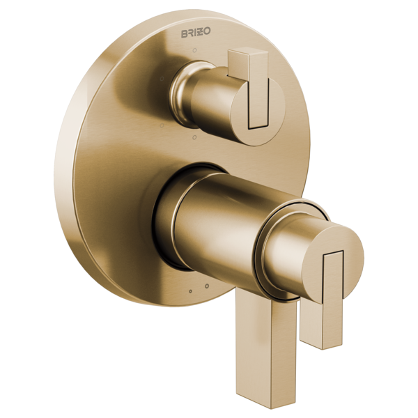 Brizo Brizo Litze: Tempassure Thermostatic Valve With Diverter Trim Handle Kit - Lever