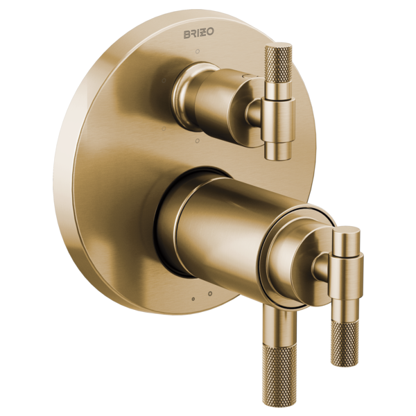 Brizo Brizo Litze: Tempassure Thermostatic Valve With Diverter Trim Handle Kit - T-Lever