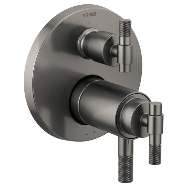 Brizo Litze: Tempassure Thermostatic Valve With Diverter Trim Handle Kit - T-Lever