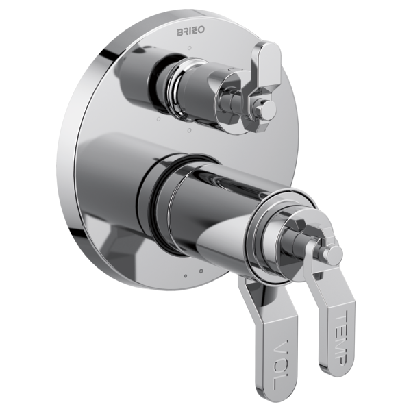 Brizo Litze HL7534 TempAssure Thermostatic Valve With Integrated Diverter Industrial Lever Handle Kit