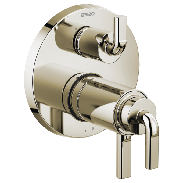 Brizo Litze: TempAssure Thermostatic Valve with Integrated Diverter Notch Lever Handle Kit