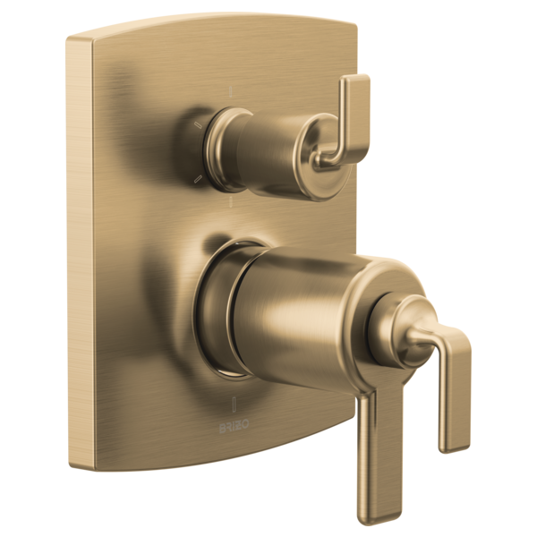 Brizo Allaria: TempAssure Thermostatic Valve Trim with Integrated Diverter Trim Twist Lever Handle Kit