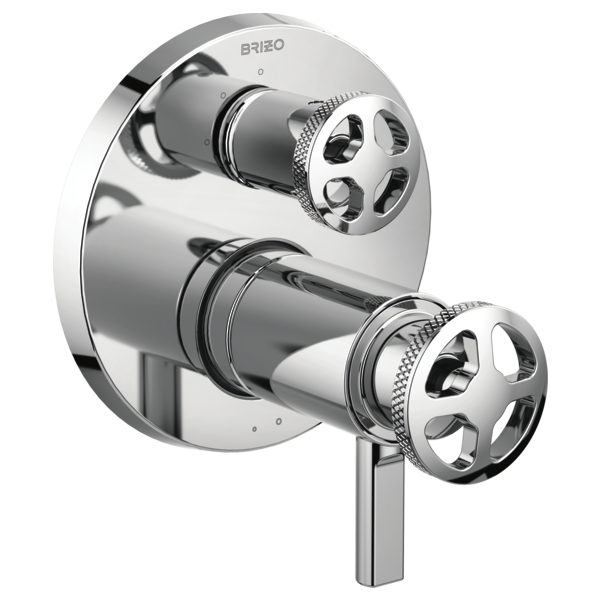 Brizo Litze HW7532 TempAssure Thermostatic Valve with Integrated Diverter Wheel Handle Kit