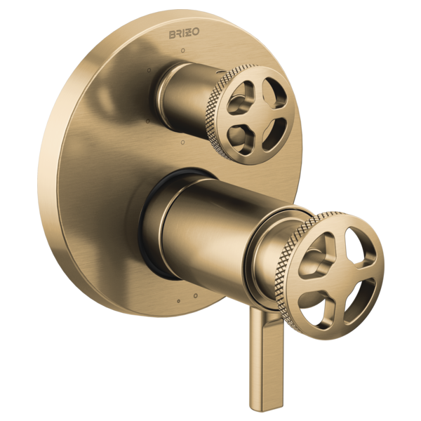 Brizo Litze HW7532 TempAssure Thermostatic Valve with Integrated Diverter Wheel Handle Kit