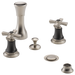 Brizo Rook: Widespread and Bidet Cross Handle Kit