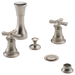 Brizo Rook: Widespread and Bidet Cross Handle Kit