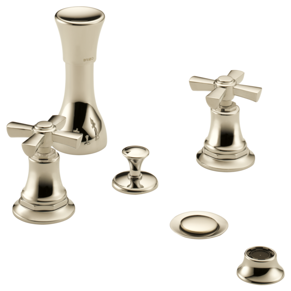 Brizo Rook: Widespread and Bidet Cross Handle Kit