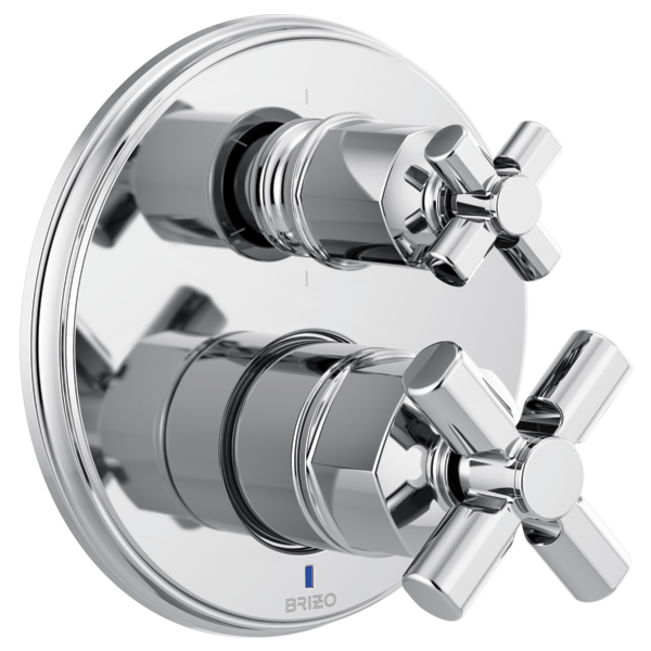 Brizo Invari™: Pressure Balance Valve with Diverter Trim Handle Kit - Cross