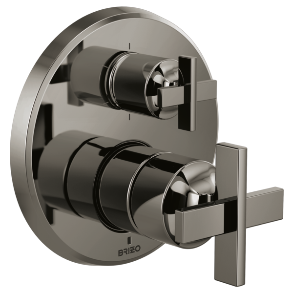 Brizo Levoir: Pressure Balance Valve with Integrated Diverter Trim Cross Handle Kit