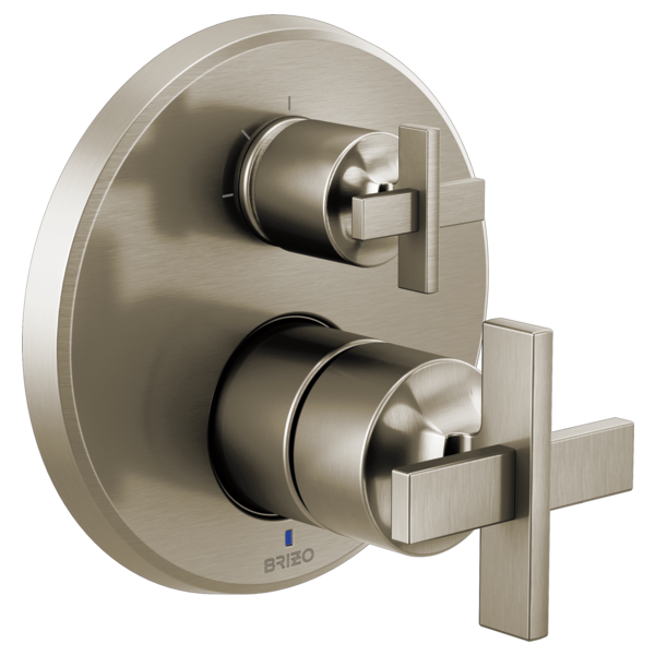 Brizo Levoir: Pressure Balance Valve with Integrated Diverter Trim Cross Handle Kit