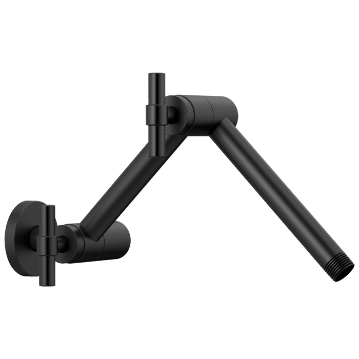 BRIZO Universal Showering:RP81434BL Linear Round Jointed Wall Mount Shower Arm And Flange