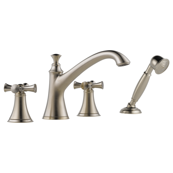 Brizo Baliza: Roman Tub Trim with Hand Shower - Less Handles