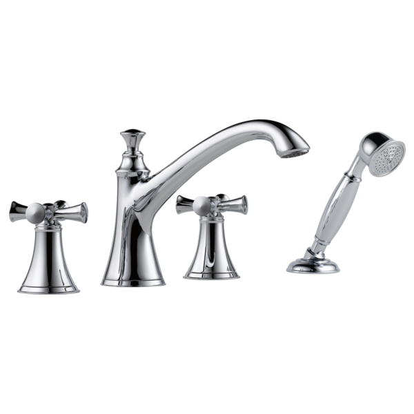 Brizo Baliza: Roman Tub Trim with Hand Shower - Less Handles