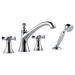Brizo Baliza: Roman Tub Trim with Hand Shower - Less Handles