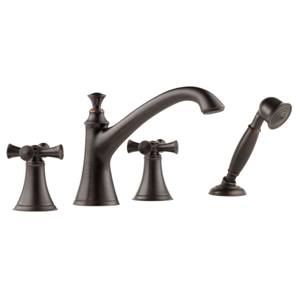 Brizo Baliza: Roman Tub Trim with Hand Shower - Less Handles
