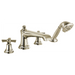 Brizo Rook: Roman Tub Faucet with Handshower - Less Handles