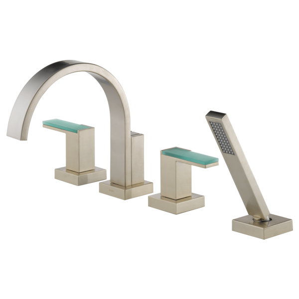 Brizo Siderna:T67480 Roman Tub Faucet with Hand Shower - Less Handles