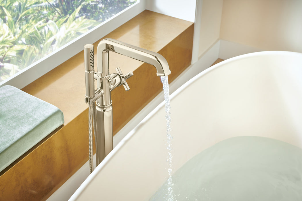 Brizo Invari T70176 Single-Handle Floor Mount Tub Filler - Less Handle