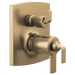 Brizo Kintsu: TempAssure Thermostatic Valve Trim with Integrated 3-Function Diverter Trim - Less Handles