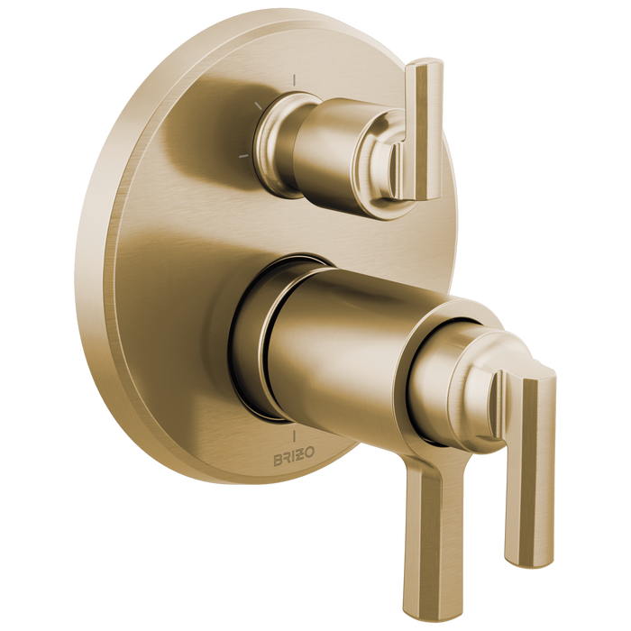 Brizo Levoir: Tempassure Thermostatic Valve With Integrated 3-Function Diverter Trim