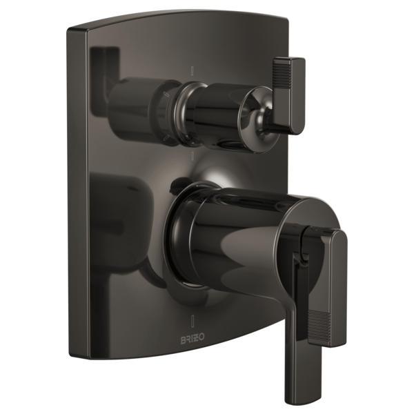 Brizo Kintsu: TempAssure Thermostatic Valve Trim with Integrated 6-Function Diverter Trim - Less Handles