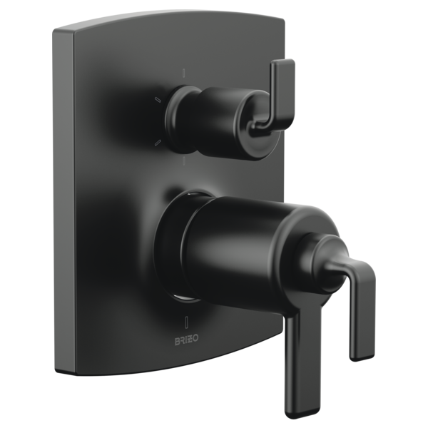 Brizo Kintsu: TempAssure Thermostatic Valve Trim with Integrated 6-Function Diverter Trim - Less Handles
