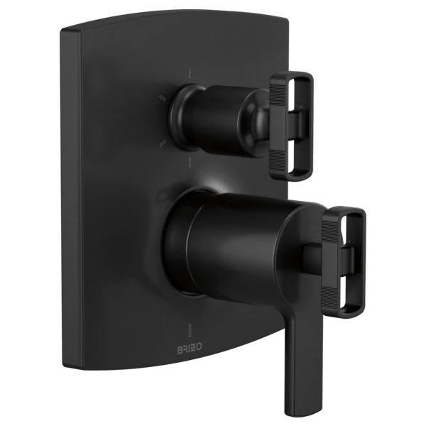 Brizo Kintsu: TempAssure Thermostatic Valve Trim with Integrated 6-Function Diverter Trim - Less Handles