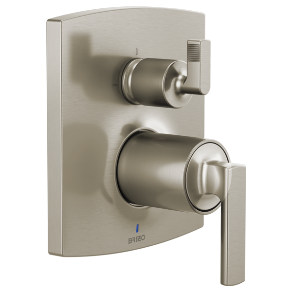 Brizo Kintsu: Pressure Balance Valve Trim with Integrated 3-Function Diverter Trim - Less Handles