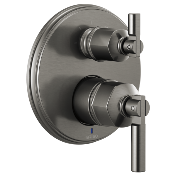 Brizo Invari: Pressure Balance Valve With Integrated 3-Function Diverter Trim - Less Handles