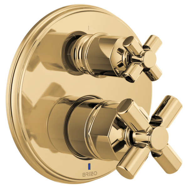 Brizo Invari: Pressure Balance Valve With Integrated 3-Function Diverter Trim - Less Handles