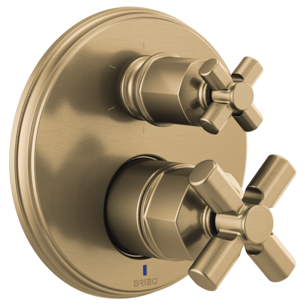 Brizo Invari: Pressure Balance Valve With Integrated 6-Function Diverter Trim - Less Handles