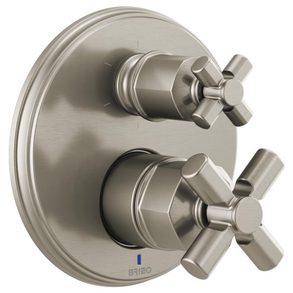 Brizo Invari: Pressure Balance Valve With Integrated 6-Function Diverter Trim - Less Handles