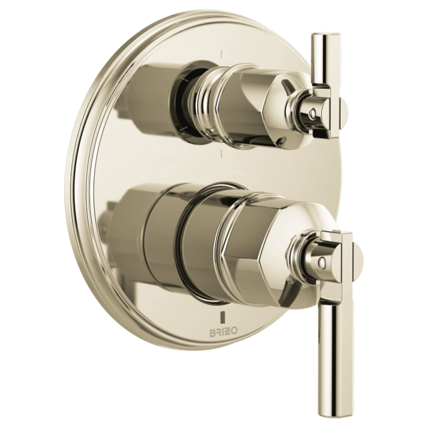 Brizo Invari: Pressure Balance Valve With Integrated 6-Function Diverter Trim - Less Handles