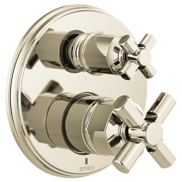 Brizo Invari: Pressure Balance Valve With Integrated 6-Function Diverter Trim - Less Handles