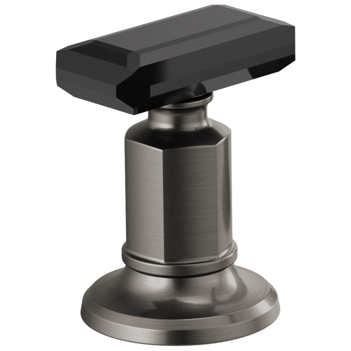 Widespread Lavatory Black Crystal Knob Handle Kit