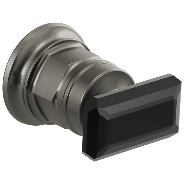 Wall Mount Lavatory Black Crystal Knob Handle Kit